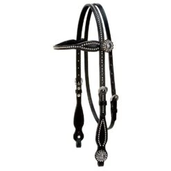 Weaver Leather Back In Black Collection Browband Headstalls