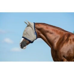 Amigo Fly Mask - Oatmeal/Navy