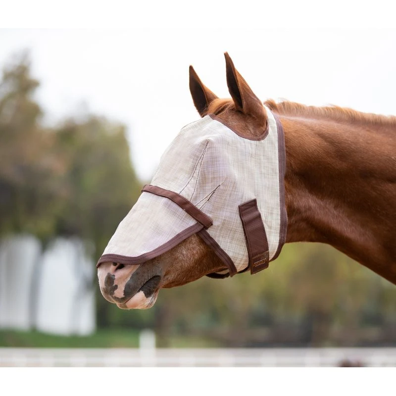 Kensington Signature Fly Mask W/Removable Nose - Tan 3 Kensington Signature Fly Mask W/Removable Nose - Tan