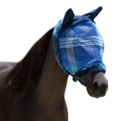 Kensington Mini Fly Mask W/Ears & Fleece Trim - Kentucky Blue -Equestrian Sports 357941 800 800