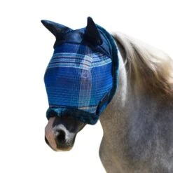 Kensington Mini Fly Mask W/Ears & Fleece Trim - Kentucky Blue -Equestrian Sports 357942 800 800