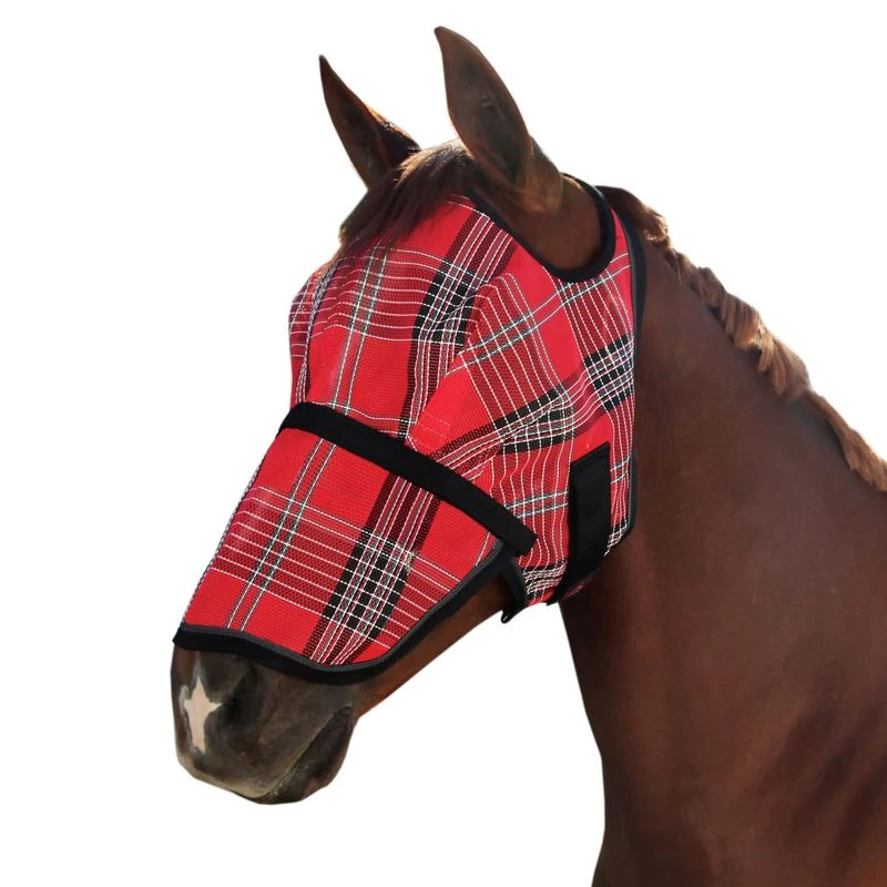 Kensington Signature Fly Mask W/Removable Nose - Deluxe Red 4 Kensington Signature Fly Mask W/Removable Nose - Deluxe Red - Image 2
