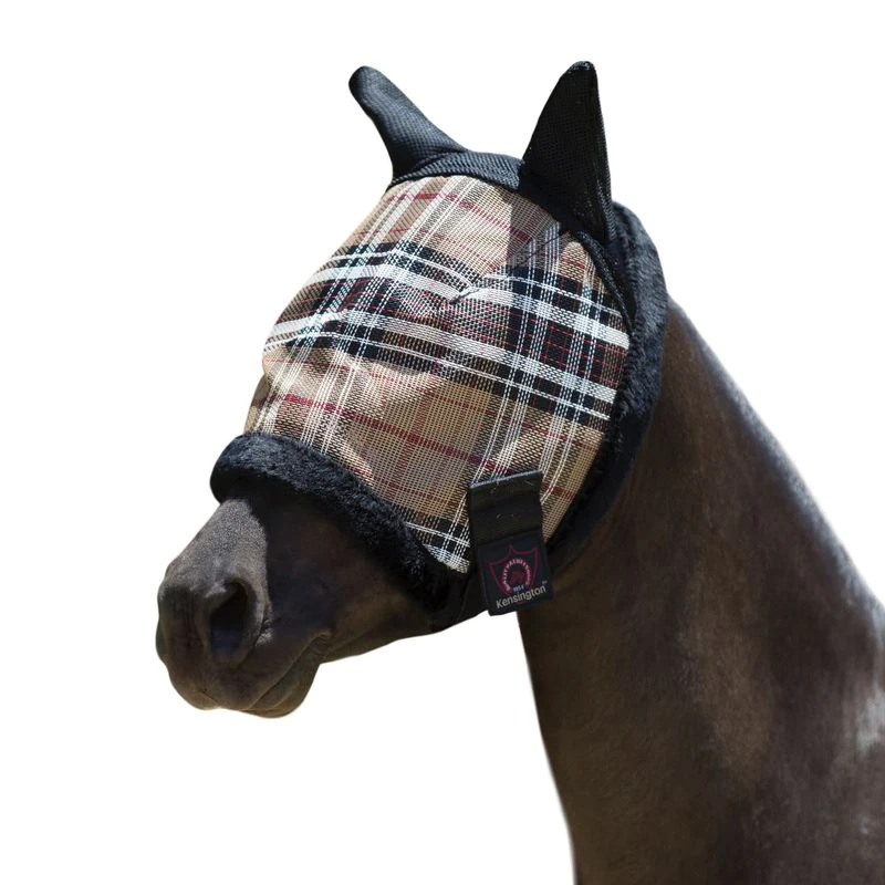 Kensington Mini Fly Mask W/Ears & Fleece Trim - Deluxe Black 4 Kensington Mini Fly Mask W/Ears & Fleece Trim - Deluxe Black - Image 2