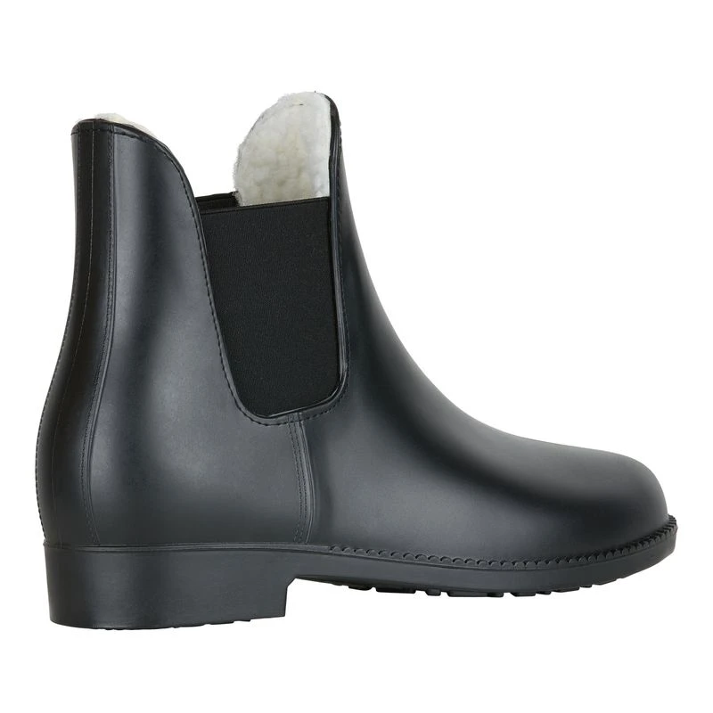 Horze Bonn Rubber Paddock Boots W/Faux Fur Lining - Black 5 Horze Bonn Rubber Paddock Boots W/Faux Fur Lining - Black - Image 3