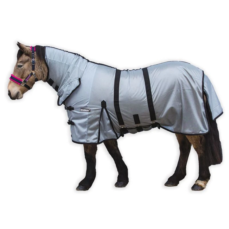 Loveson Fly Rug - Silver/Black 3 Loveson Fly Rug - Silver/Black