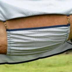 Bucas Classic Buzz Off Fly Sheet - Silver/Navy -Equestrian Sports 402351 800 800