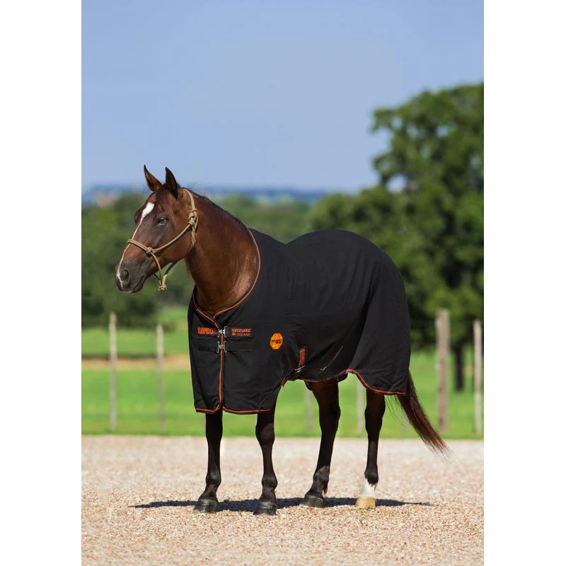 Rambo Ionic Stable Sheet - Black/Black/Orange Stripe 5 Rambo Ionic Stable Sheet - Black/Black/Orange Stripe - Image 3