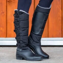 Horze Utah Thermo Boots - Black -Equestrian Sports 415825 800 800