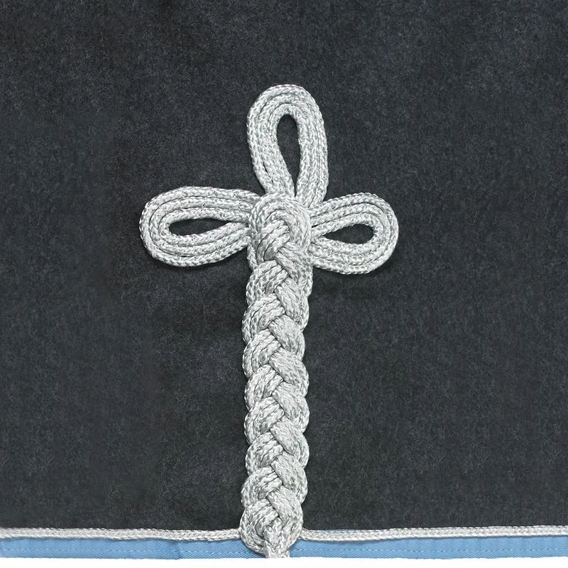 Centaur Wool Dress Cooler - Charcoal/Lt Blue/Silver 3 Centaur Wool Dress Cooler - Charcoal/Lt Blue/Silver