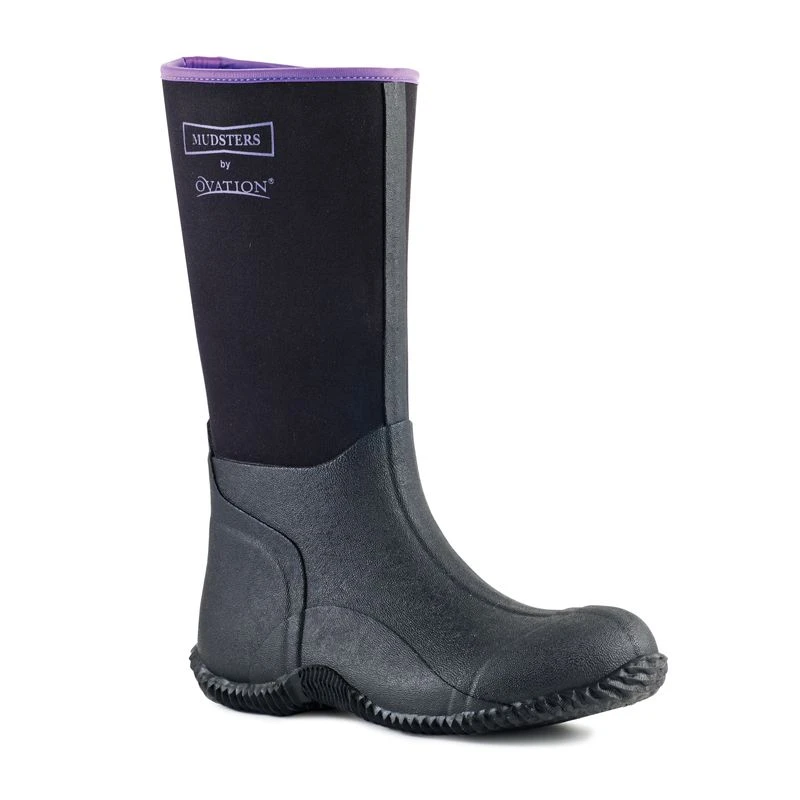 Ovation Mudster Tall Barn Boot - Black/Black/Purple 3 Ovation Mudster Tall Barn Boot - Black/Black/Purple