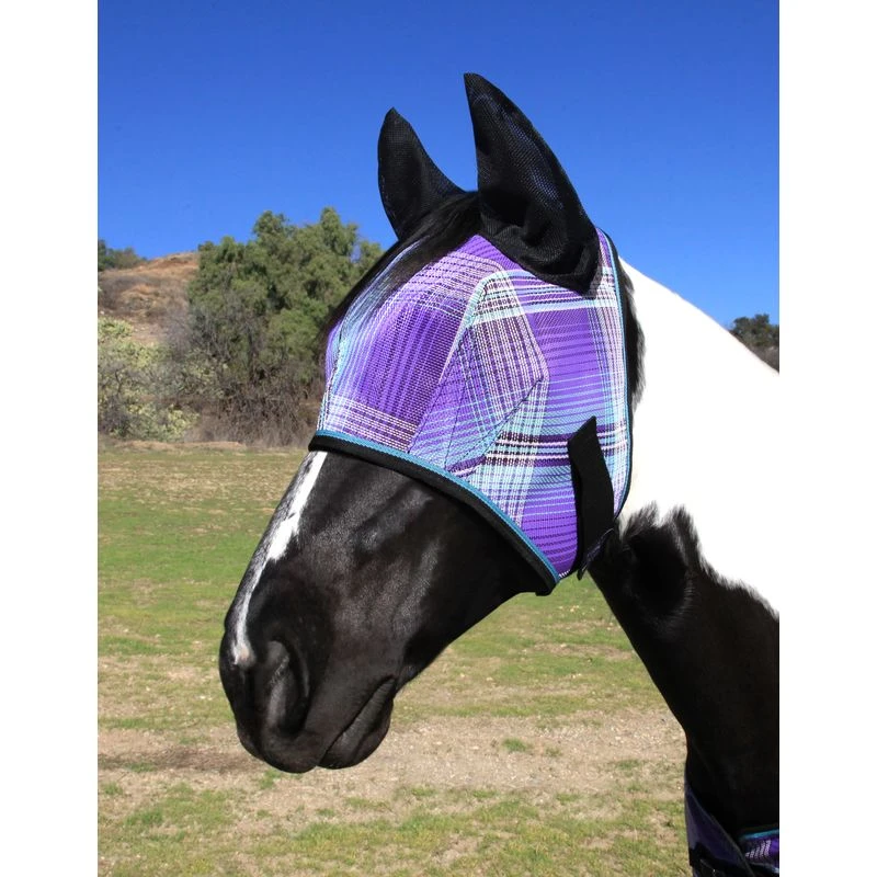 Kensington Signature Fly Mask W/Web Trim, Ears And Forelock Hole - Lavender Mint 3 Kensington Signature Fly Mask W/Web Trim, Ears And Forelock Hole - Lavender Mint