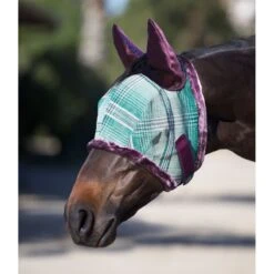 Kensington Signature Fly Mask W/Fleece,Ears And Forelock Hole - Imperial Jade