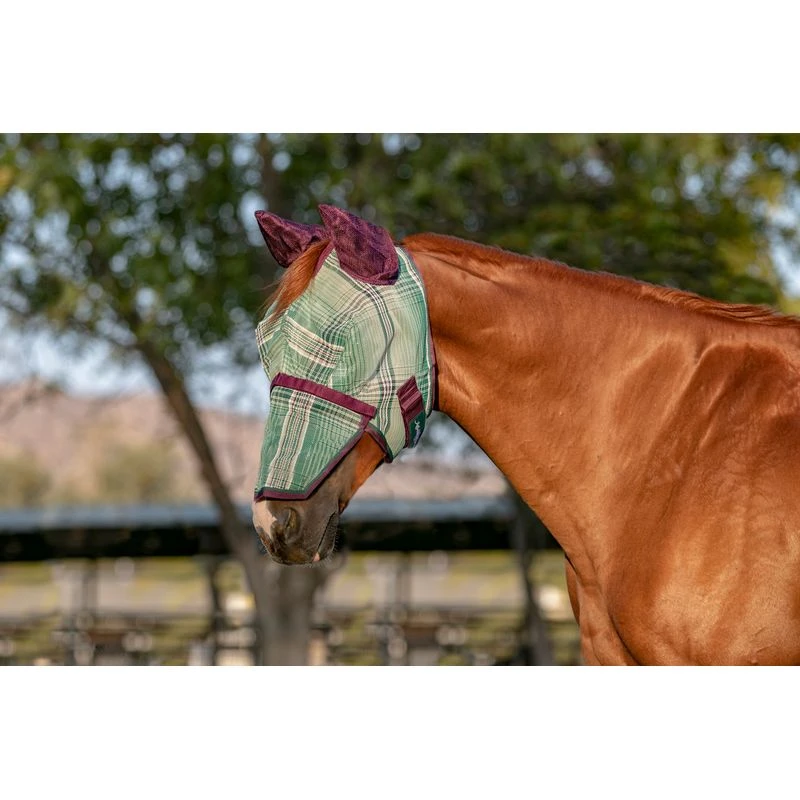 Kensington Signature Fly Mask W/Nose, Ears And Forelock Hole - Imperial Jade 3 Kensington Signature Fly Mask W/Nose, Ears And Forelock Hole - Imperial Jade