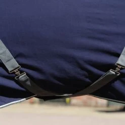 Weatherbeeta Cotton Show Sheet With Surcingles II Standard Neck - Dark Blue/Grey/White -Equestrian Sports 470528 800 800