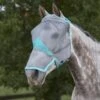 Weatherbeeta Comfitec Fine Mesh Mask W/Nose - Grey/Turquoise -Equestrian Sports 534648 800 800