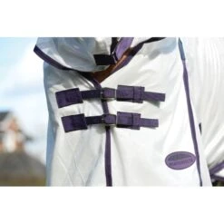 Weatherbeeta Comfitec Essential Mesh II Standard Neck - White/Maroon/Grey -Equestrian Sports 535171 800 800