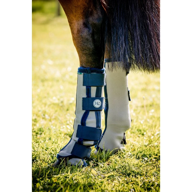 Horseware Flyboots - Silver/Navy 4 Horseware Flyboots - Silver/Navy - Image 2