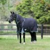 Weatherbeeta Comfitec Ultra Cozi III Detach-A-Neck Medium - Charcoal/Teal Blue/White -Equestrian Sports 685914 800 800