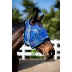 Kensington Fly Mask W/Fleece Trim & Dual Ear Holes - Kentucky Blue