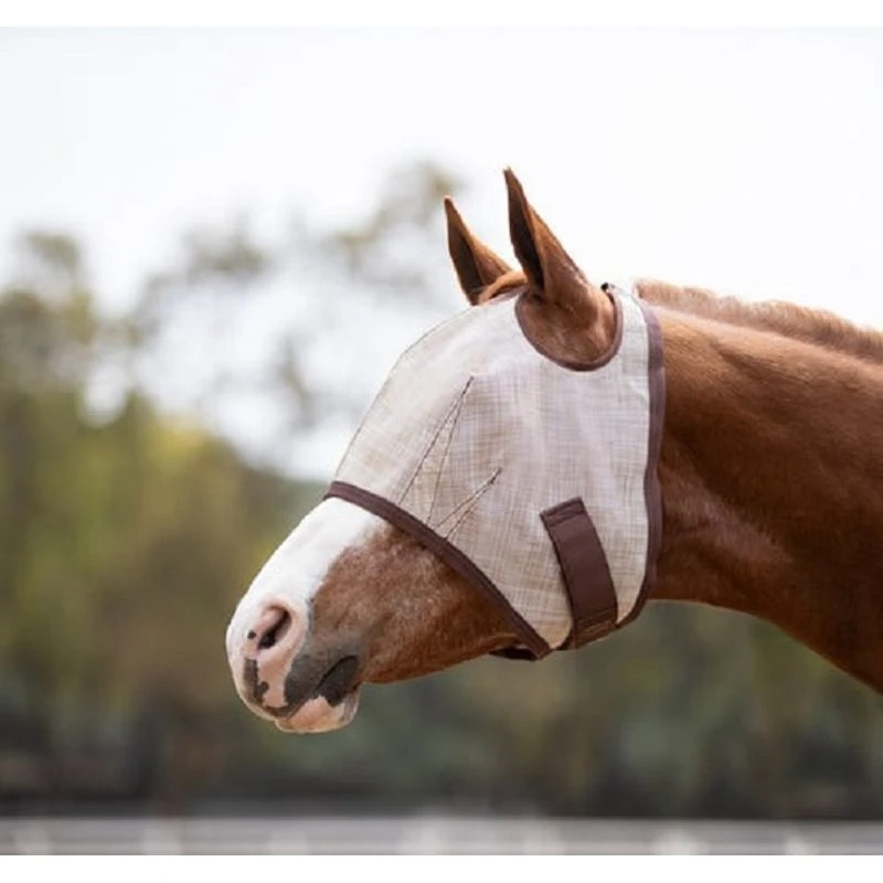 Kensington Fly Mask W/Web Trim & Dual Ear Holes - Desert Sand 3 Kensington Fly Mask W/Web Trim & Dual Ear Holes - Desert Sand