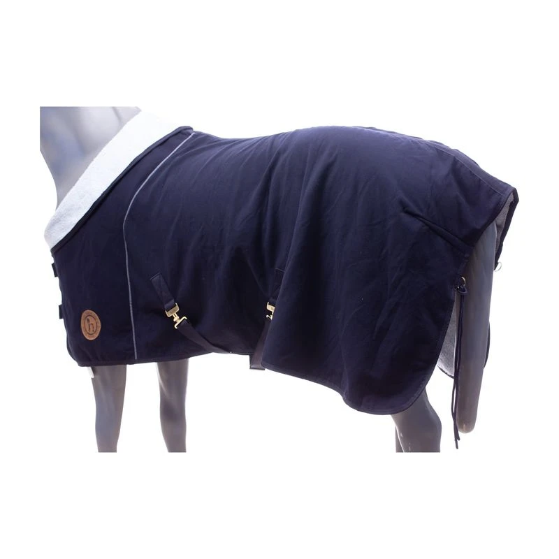 Horze Terrazzo Double Bonded Fleece Cooler - Dark Navy 4 Horze Terrazzo Double Bonded Fleece Cooler - Dark Navy - Image 2