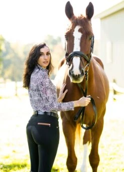 KL Select Gabrielle Breech -Equestrian Sports KLSelectBlackCognacwHorse