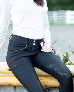 KL Select Gabrielle Breech -Equestrian Sports KLSelectKPBlackCognacwHorse