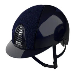 KEP Italia Chromo 2.0 Helmet -Equestrian Sports Kep2pointOBluePolishwithBlueGlitterandGrid