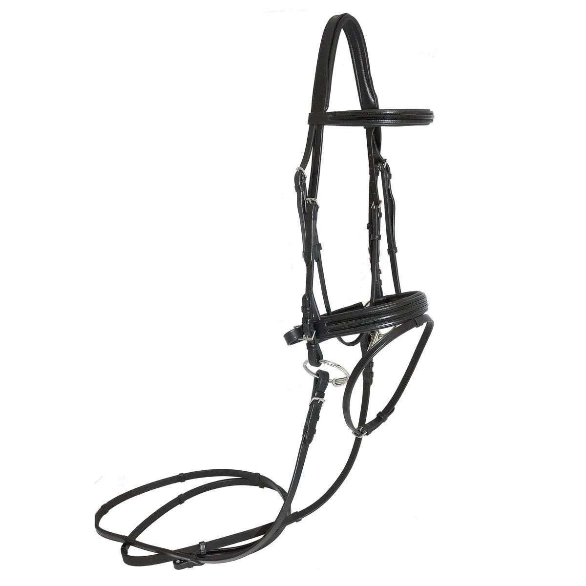 Nunn Finer Delmi Dressage Bridle With Patent Leather 3 Nunn Finer Delmi Dressage Bridle With Patent Leather