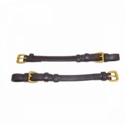 Nunn Finer Bridle Cheek Pieces 10 Nunn Finer Bridle Cheek Pieces -Equestrian Sports NSNF525 brown brass 1