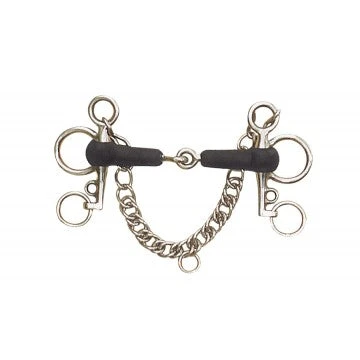 Stainless Steel Rubber Mouth Tom Thumb Pelham 3 Stainless Steel Rubber Mouth Tom Thumb Pelham